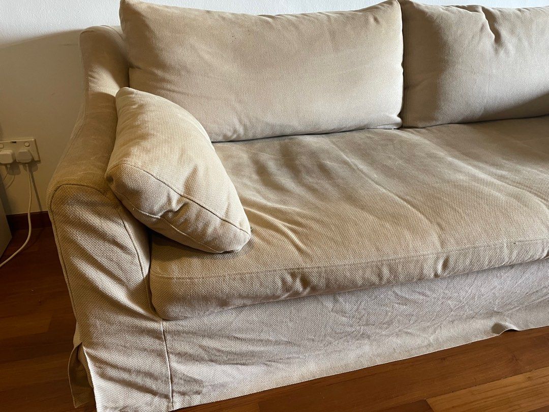IKEA 3 seater sofa. Soft and very comfortable. Cream color with
