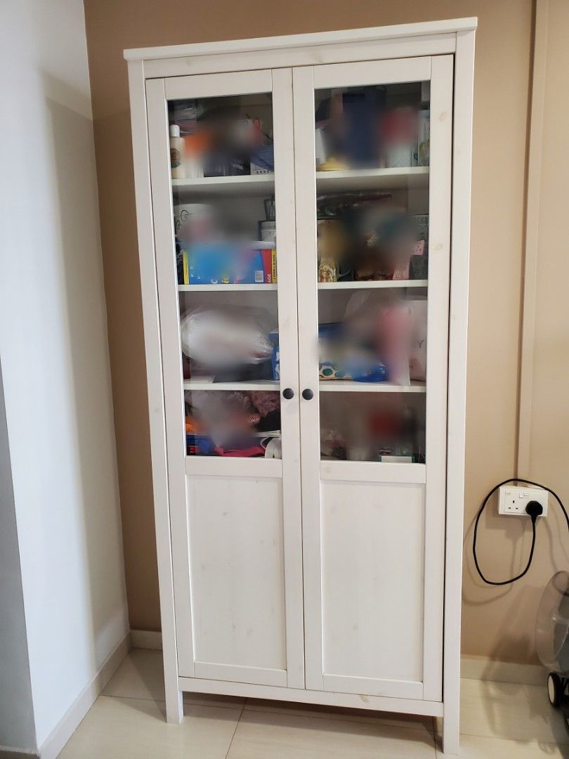 Ikea Display with Glass, Furniture & Home Living, Furniture, Shelves, & Racks