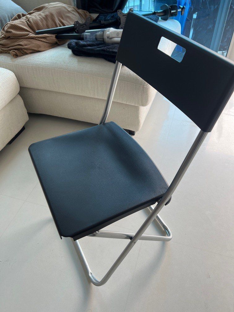 IKEA GUNDE foldable chair x2, Furniture & Home Living, Furniture ...