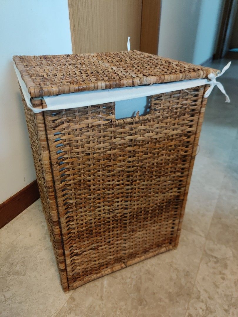 IKEA Rattan Laundry Basket Extra Large, Furniture & Home Living, Home
