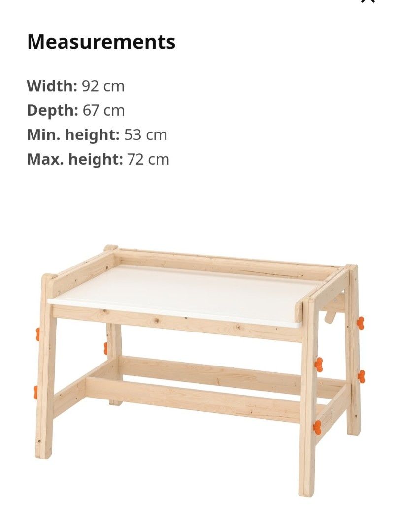 Ikea's adjustable children desk, Babies & Kids, Baby Nursery & Kids Furniture, Kids' Tables
