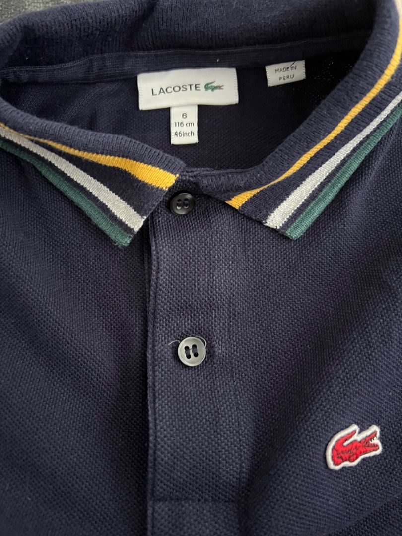 Lacoste kids sizing on sale