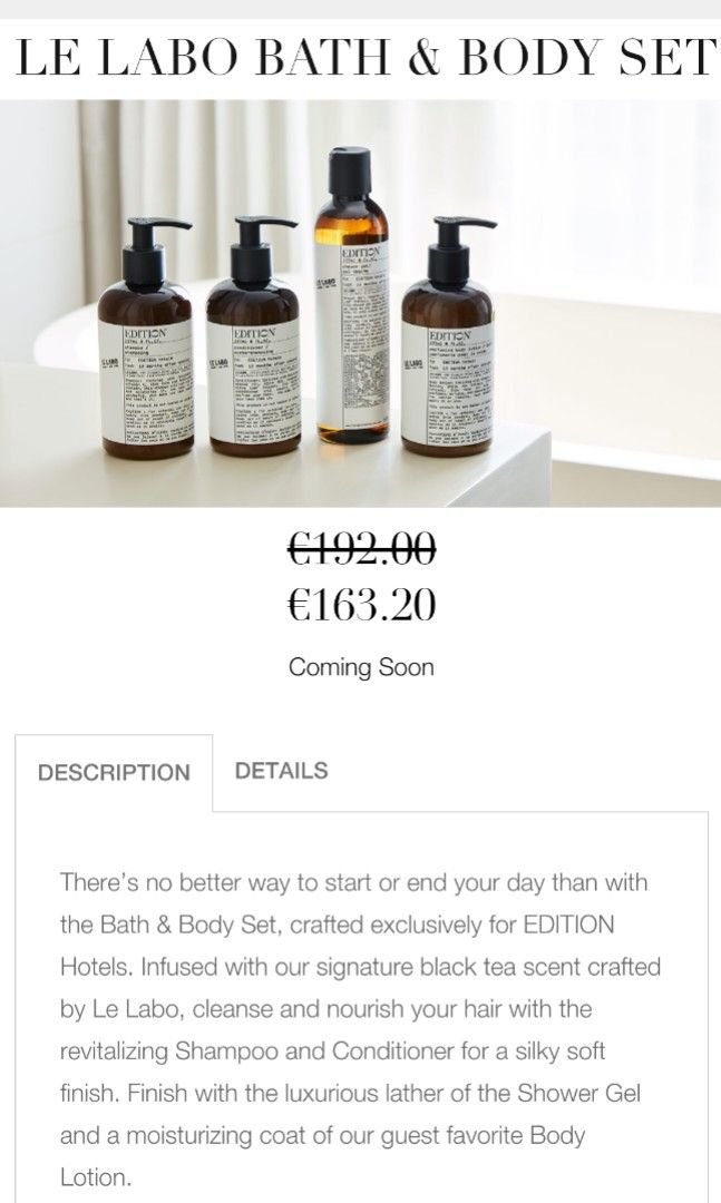LE LABO x EDITION (First in Singapore), Beauty & Personal Care, Bath