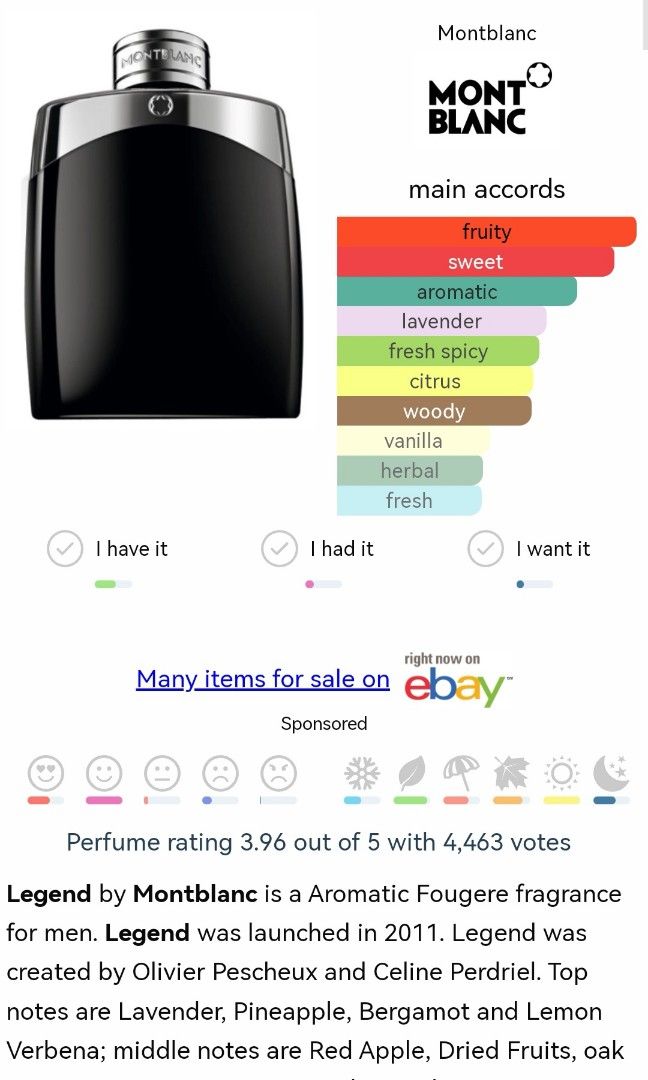 Legend Perfume for Men, Beauty & Personal Care, Fragrance & Deodorants ...