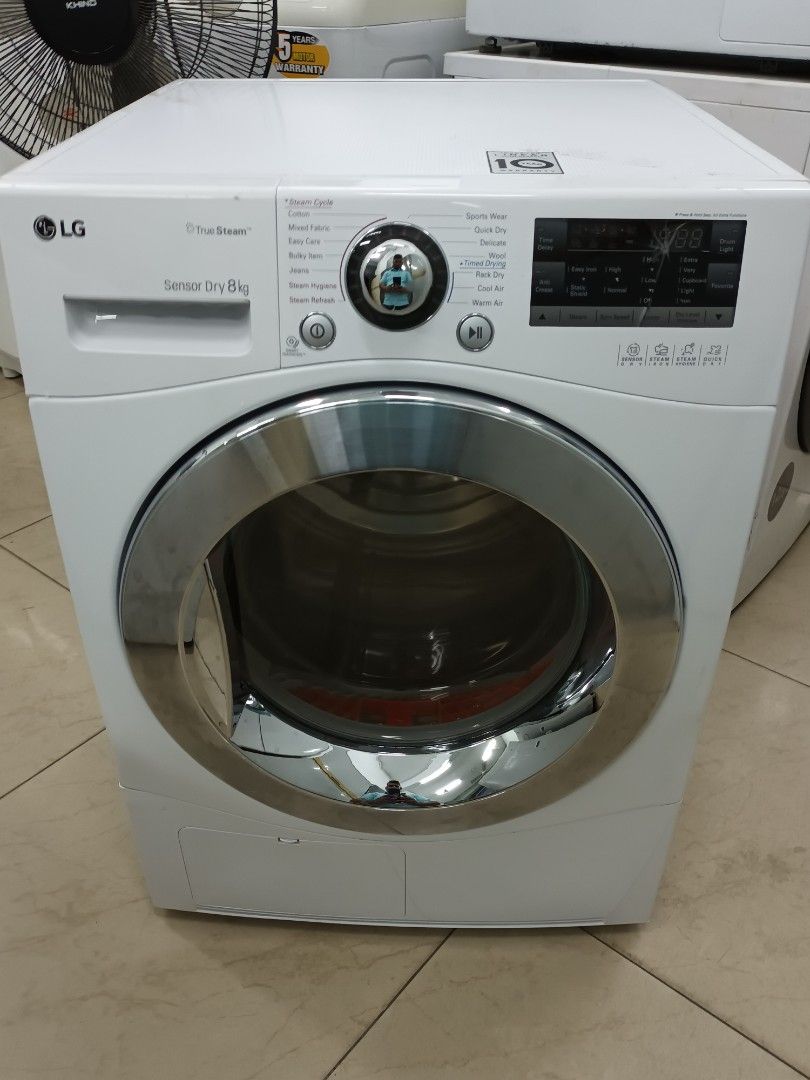 LG Sensor dry 8 kg invrter kilang reject, TV & Home Appliances, Washing
