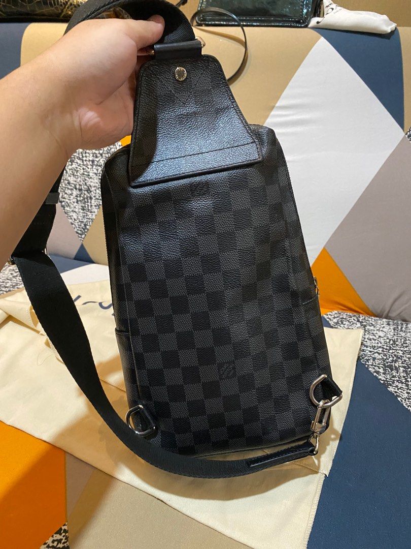 Louis Vuitton N41719 Avenue Sling Bag Crossbody Bumbag Damier Graphite Body