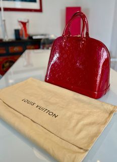 Louis Vuitton Set of Two: Rouge Grenadine Monogram Vernis Alma PM