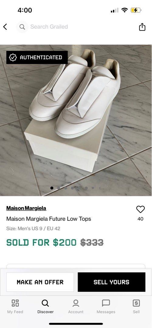 Maison Margiela Future Low, Men's Fashion, Footwear, Sneakers on