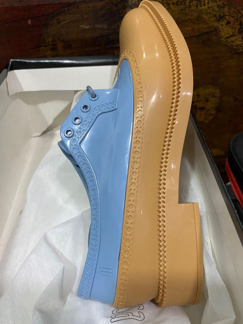 Melissa classic brogue AD (blue/ beige), Women's Fashion, Footwear