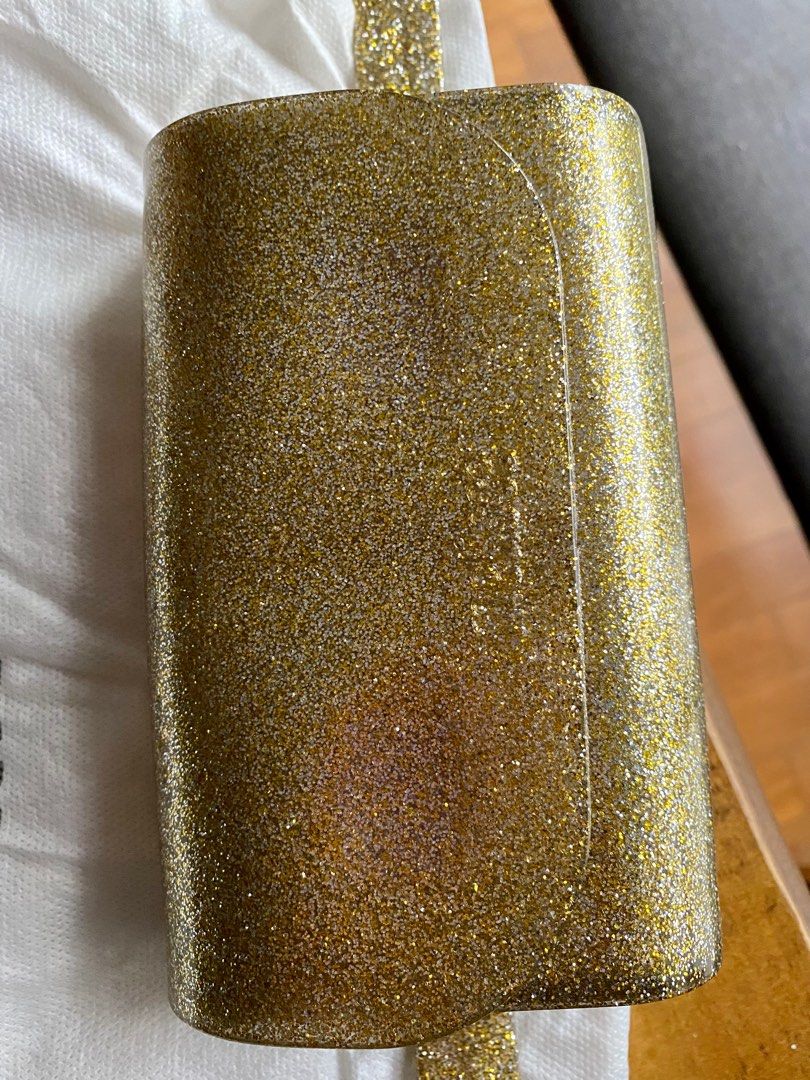 mini melissa gold glitter