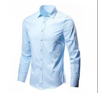 Mens silky formal shirt (light blue available)