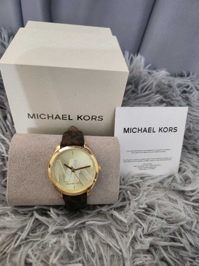 Michael Kors Mens Chronograph Quartz Leather Strap Black Dial 45mm Watch  MK8535  Royalwristpk