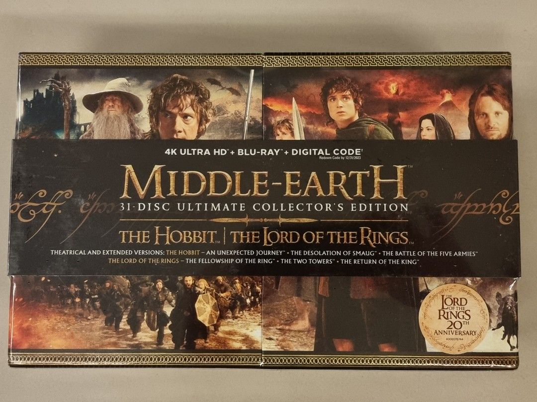 Middle Earth 6 Film Ultimate Collectors Edition 4k Blu Ray Hobbies And Toys Music And Media 