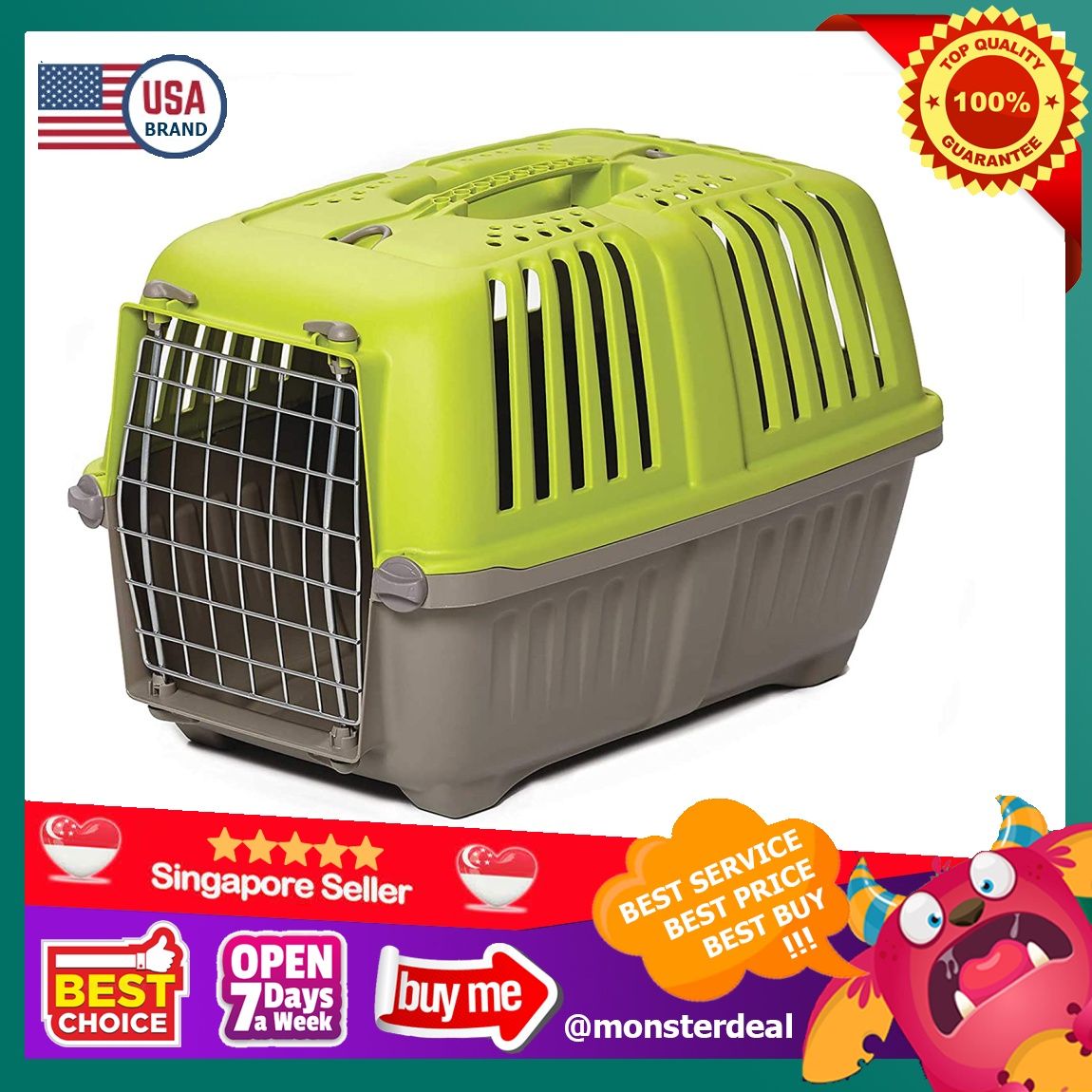 Midwest Spree Plastic Pet Carrier Blue