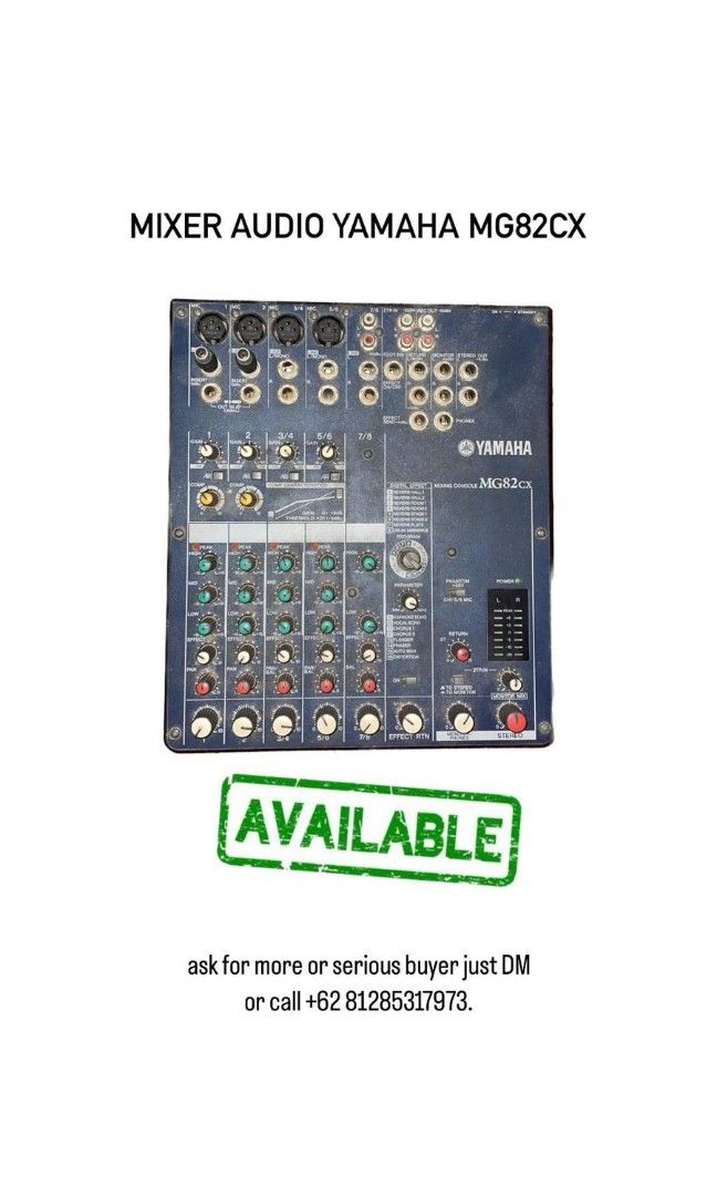 Mixer Audio Yamaha MG82cx, Musik & Media, Alat di Carousell