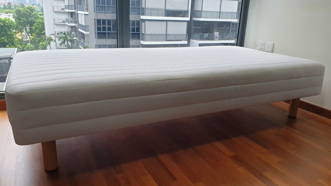 Muji mattress with legs, Furniture & Home Living, Furniture, Bed Frames