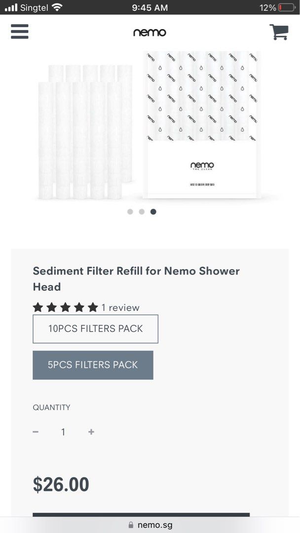 Nemo Shower head + 2 filter, Beauty & Personal Care, Bath & Body, Bath