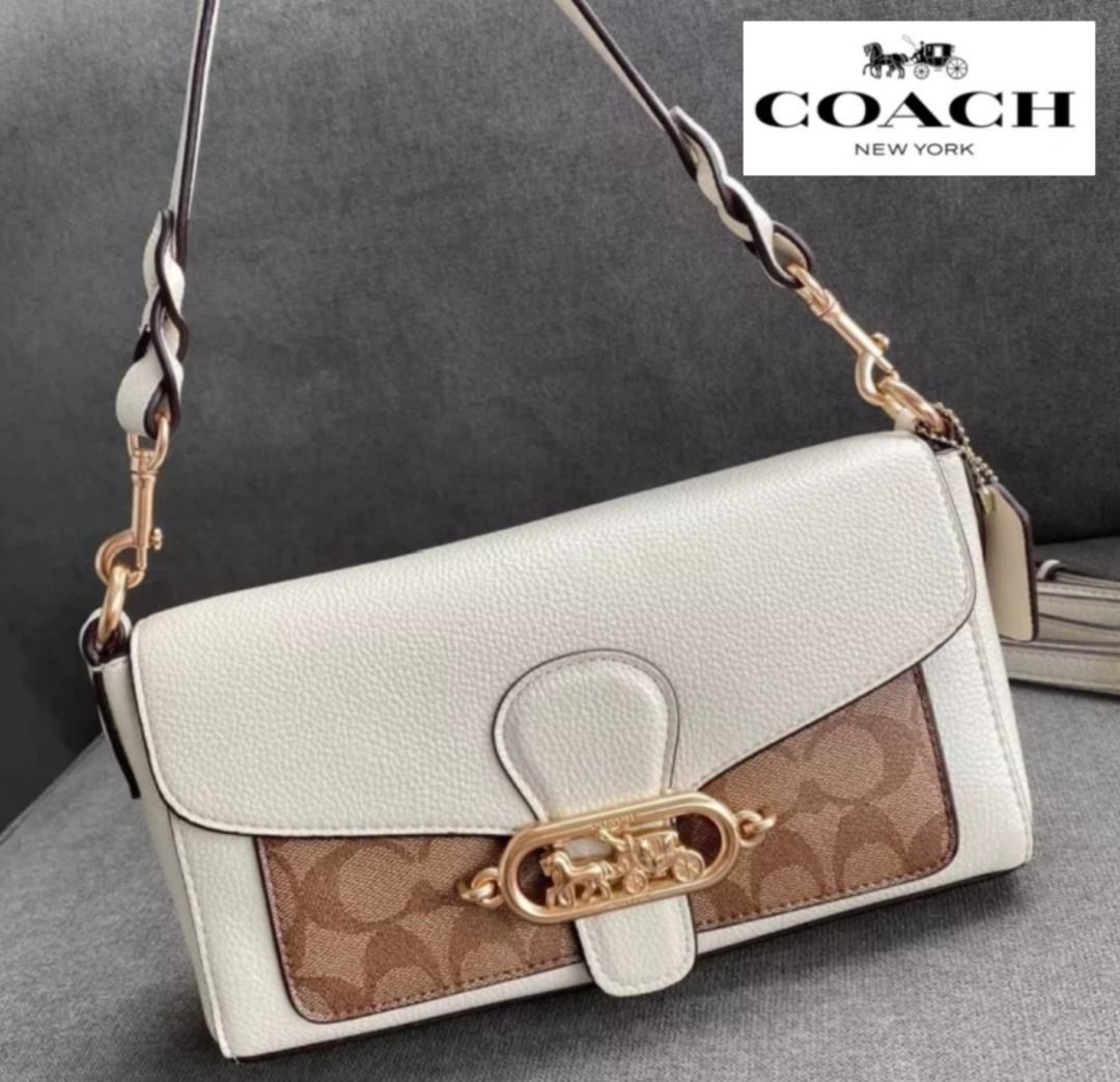 Coach jade sales shoulder bag white