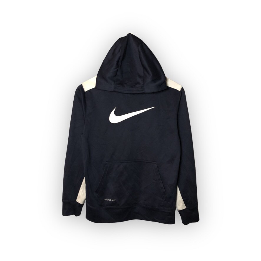 Nike Big Swoosh Therma fit Navy Blue, Men's Fashion, Tops & Sets