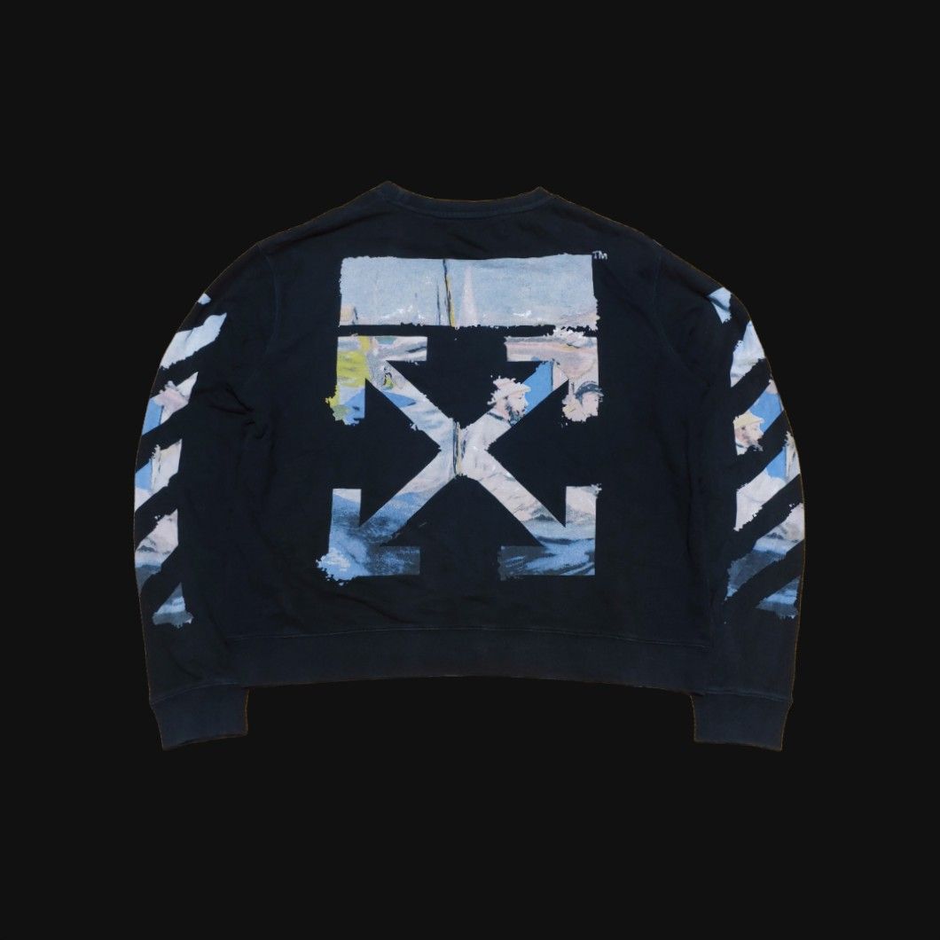 OFF WHITE Edouard Manet Boat Studio Claude Monet Arrows Sweatshirt