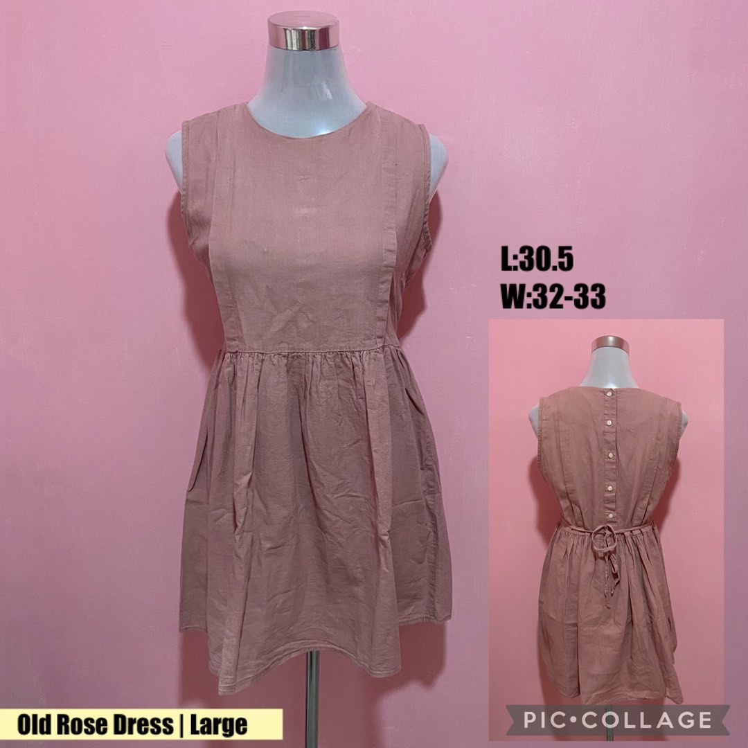 Old Rose dress, Women's Fashion, Dresses & Sets, Dresses on Carousell