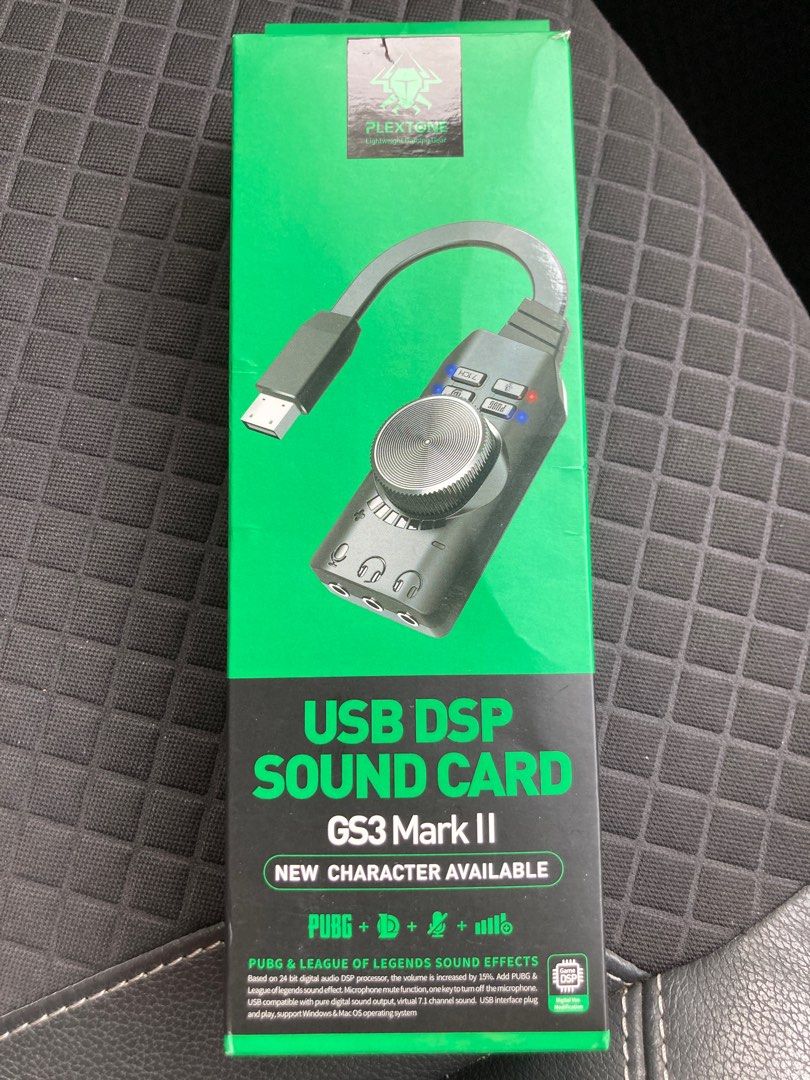Original Plextone USB DSP SOUND CARD GS3 Mark II, Audio, Soundbars