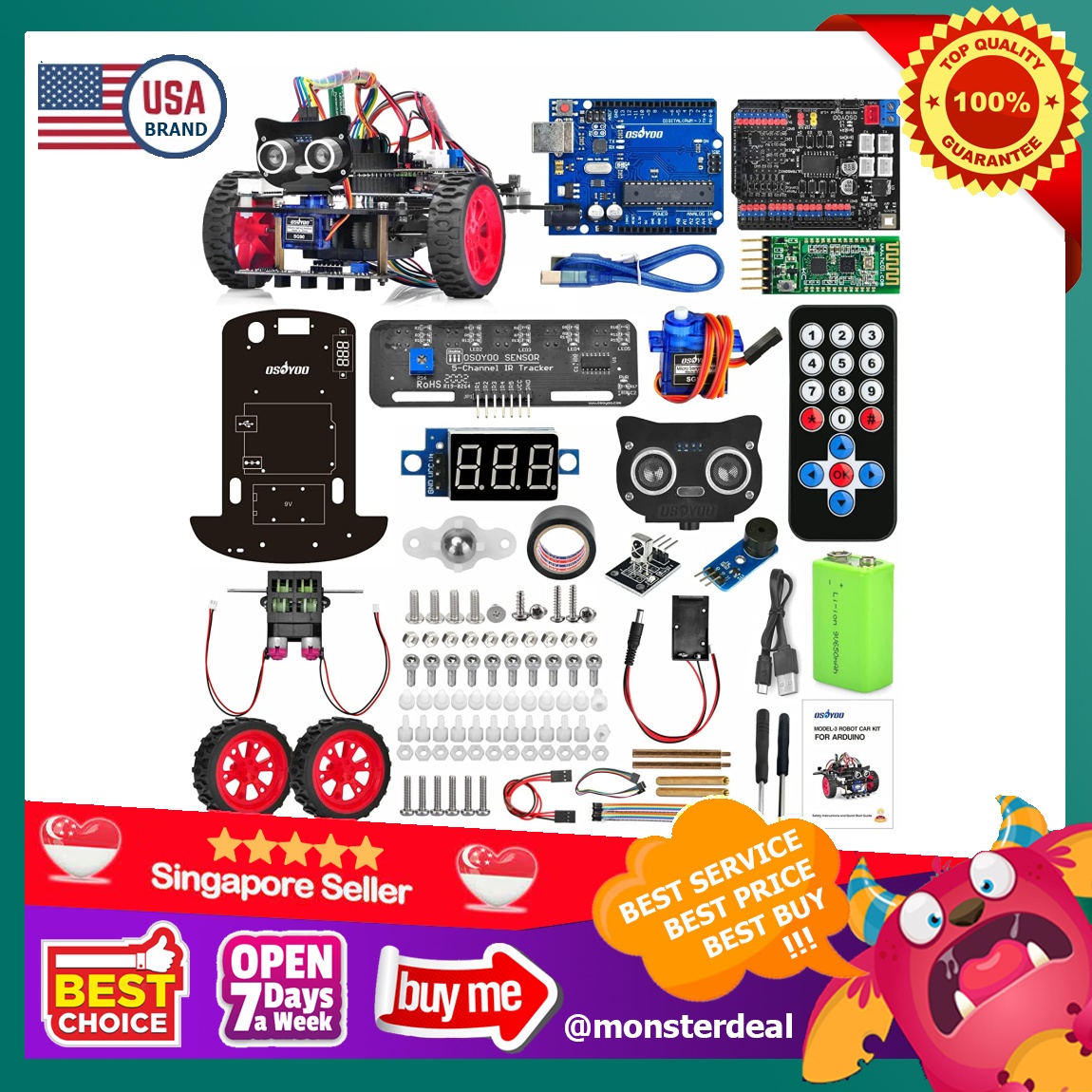 OSOYOO Smart Robot V2 Car kit for Arduino User Friendly Design Learn