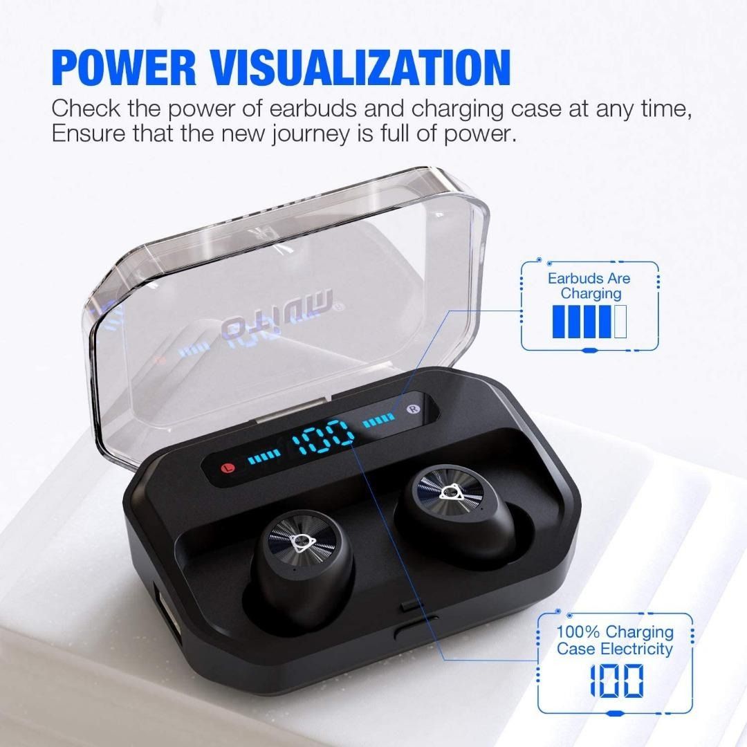 Otium Wireless Earbuds Bluetooth 5.0 Headphones with Digital