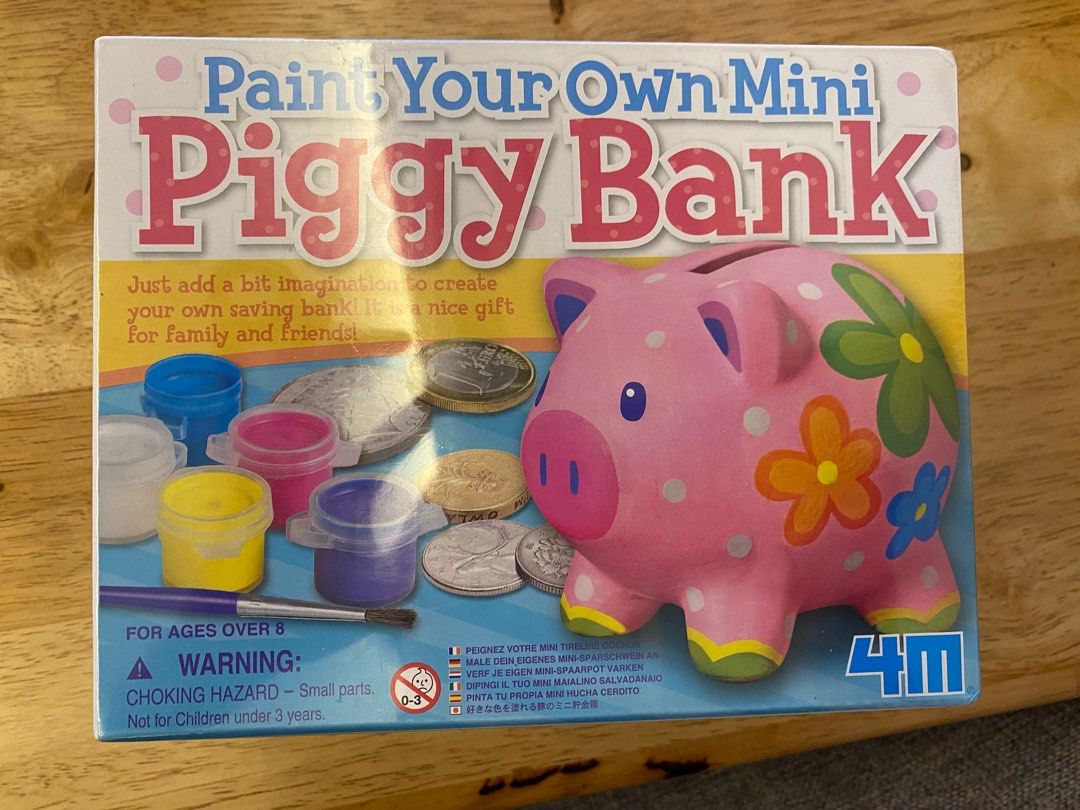Paint Your Own Piggy Bank, Hobbies & Toys, Toys & Games on Carousell