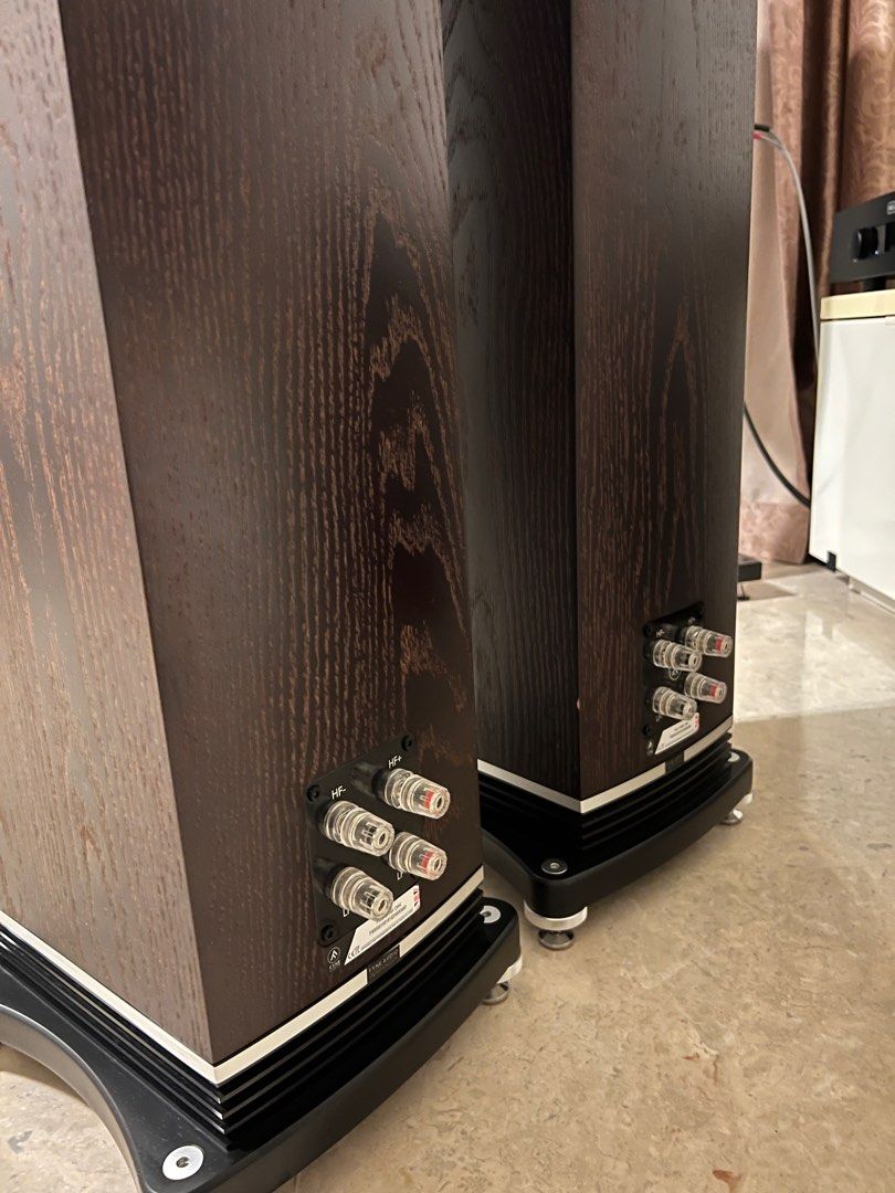Pair of Fyne F501, Great Value of Floorstand Coaxial Speakers, Dark Oak, Audio, Soundbars