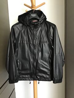 PRADA hooded leather jacket
