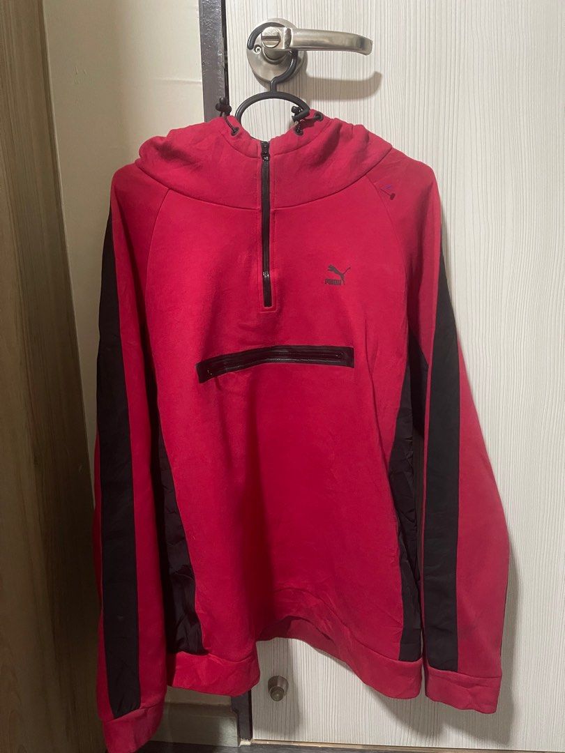 Red cheap puma hoodie