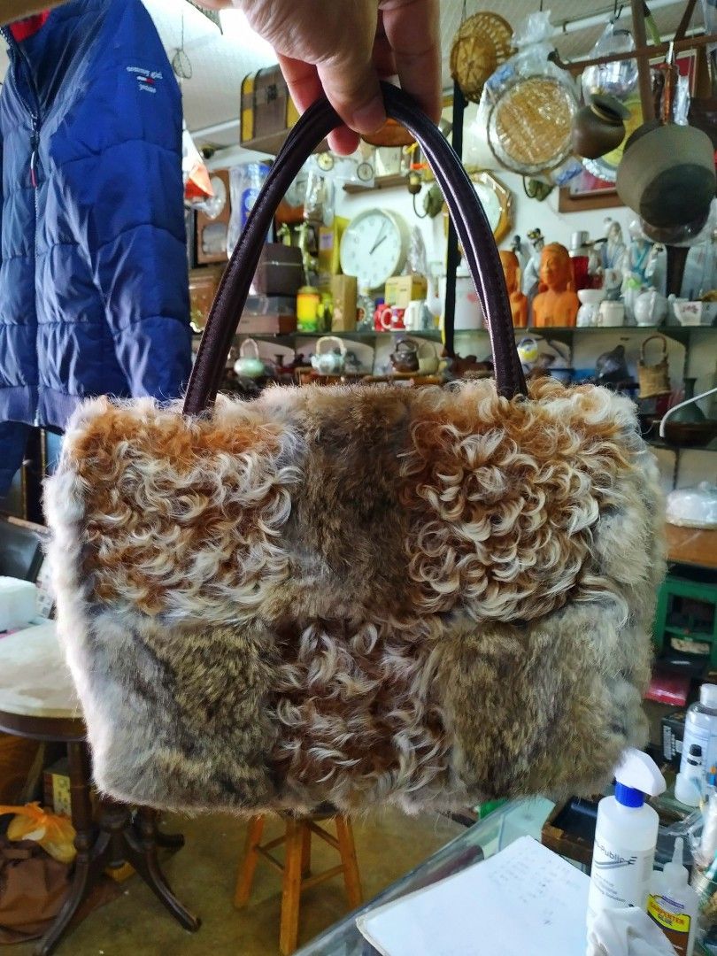 Rabbit discount fur pouch