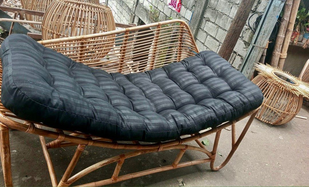 Rattan Long Cleopatra accent chair, Furniture & Home Living, Furniture ...