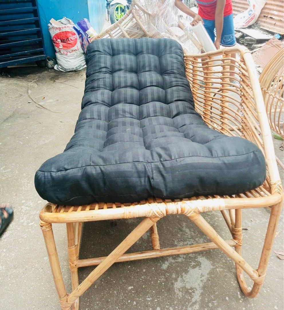 Rattan Long Cleopatra accent chair, Furniture & Home Living, Furniture ...