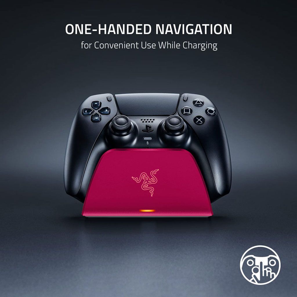 Razer PS5 DualSense Red Controller + Quick Charging Stand, Video Gaming ...