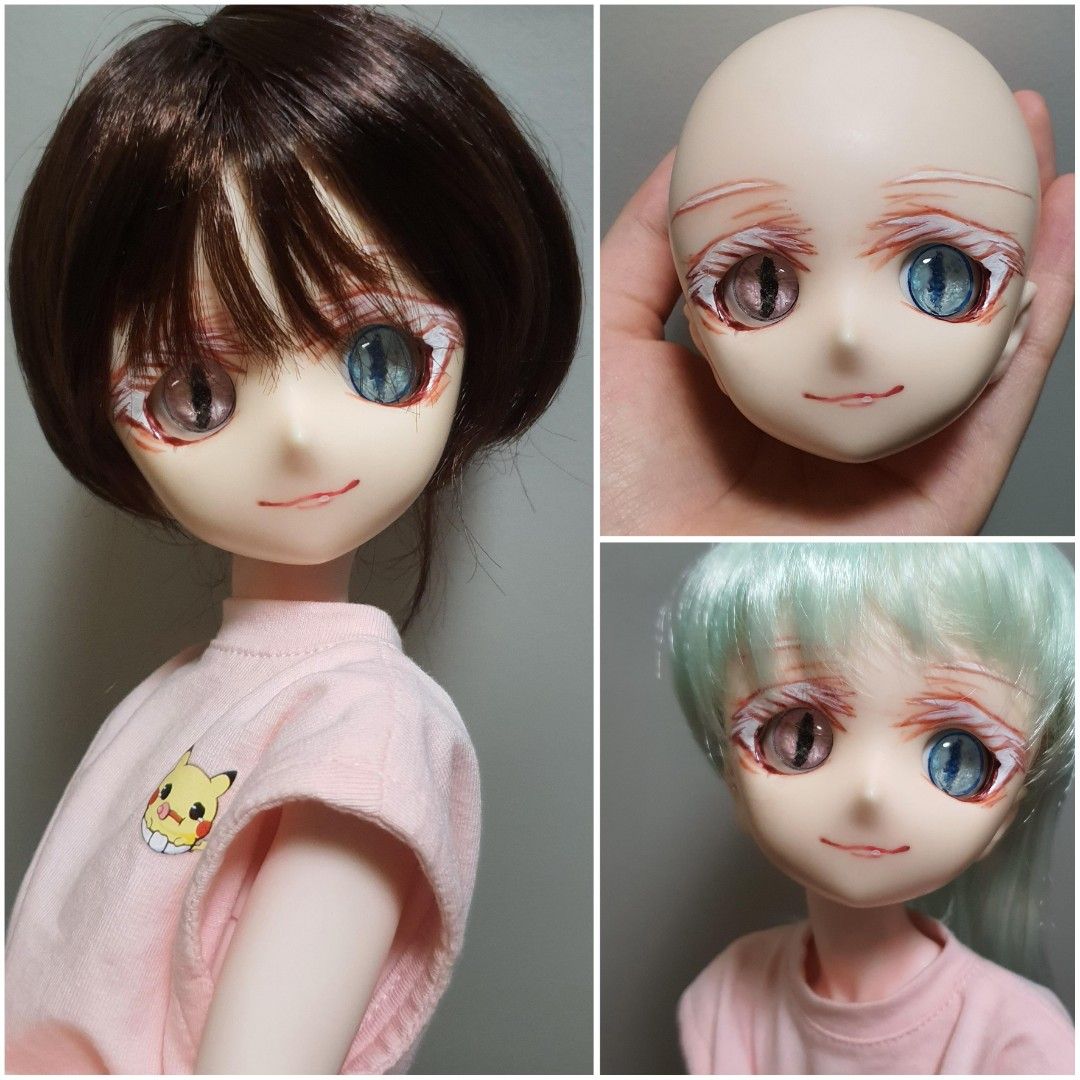 Recast 1 3 bjd head suitable for 1 4 bjd body bjd