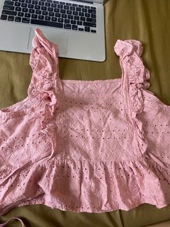 Ruffle top soft pink