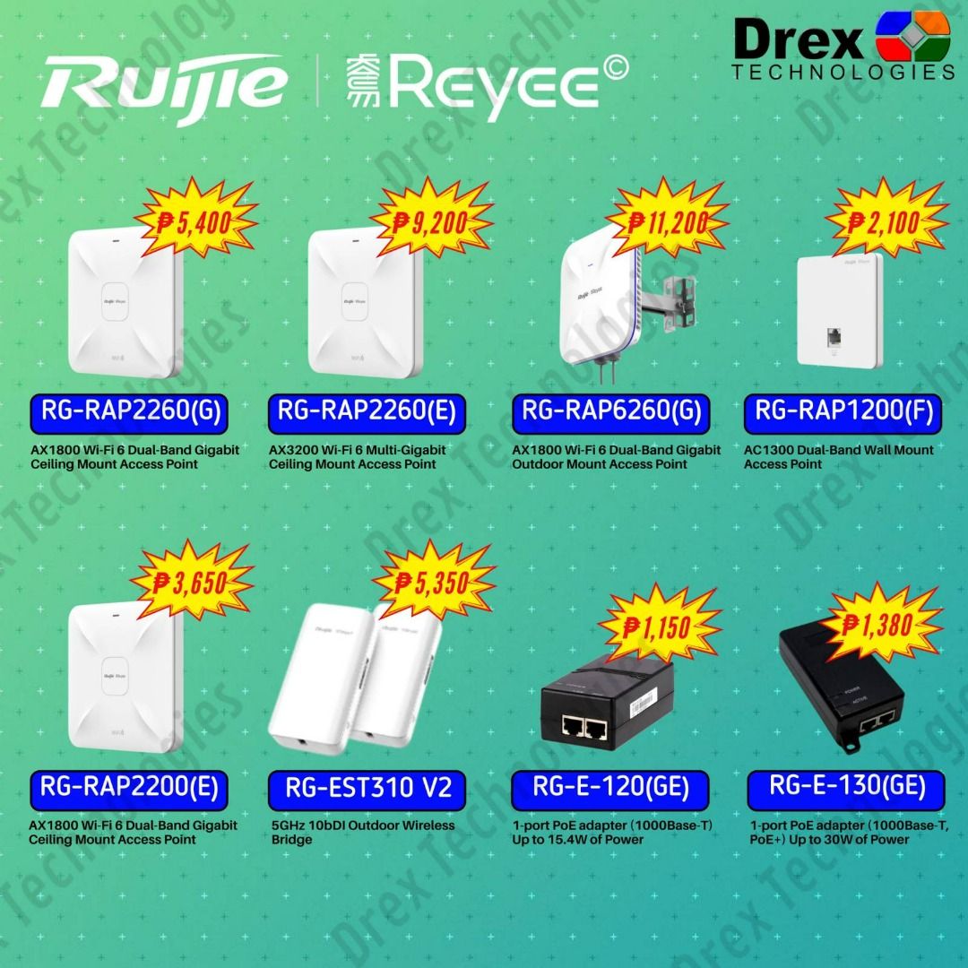 Ruijie Router/ Access Point/ Switch Hub/ POE Injector, Computers & Tech