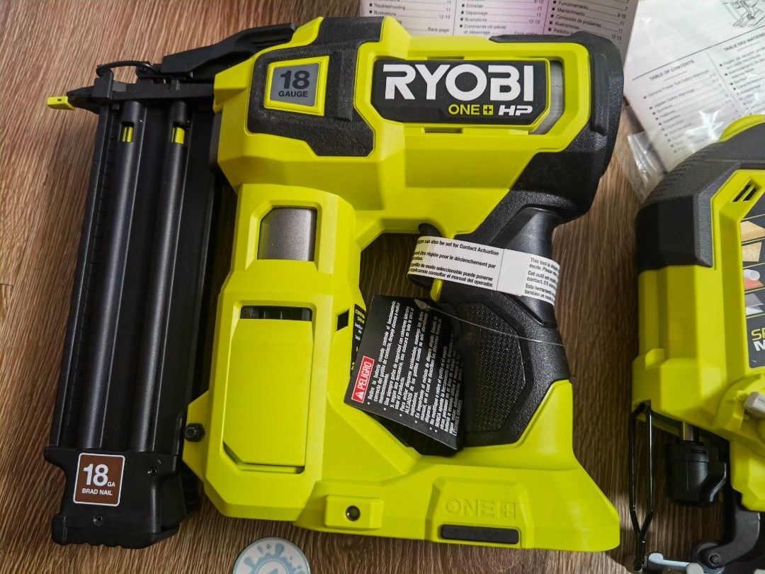 Ryobi tools (Category: Construction Tools & Equipment) located in Cebu City. Submitted by trishastoys (Listing ID 1197759038, Image 2). Description: Brandnew jigsaw 4 speed 4300pesos Brandnew brushless 18guage brad nailer. 11k Bare tool only. Battery and charger not includeded..