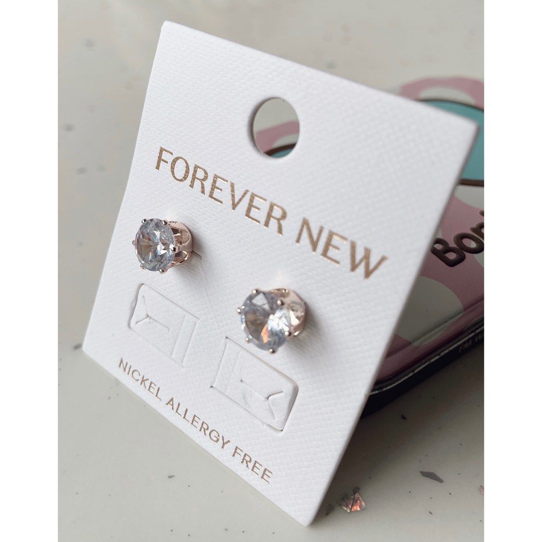 SALE! BRAND NEW Authentic Forever New Pair of Stud Earrings in Rose Gold,  Women's Fashion, Jewelry & Organisers, Earrings on Carousell
