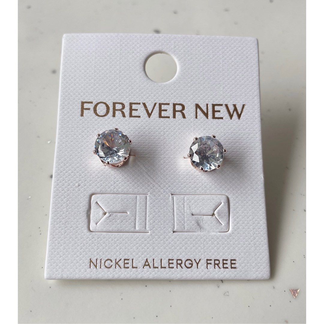 SALE! BRAND NEW Authentic Forever New Pair of Stud Earrings in Rose Gold,  Women's Fashion, Jewelry & Organisers, Earrings on Carousell