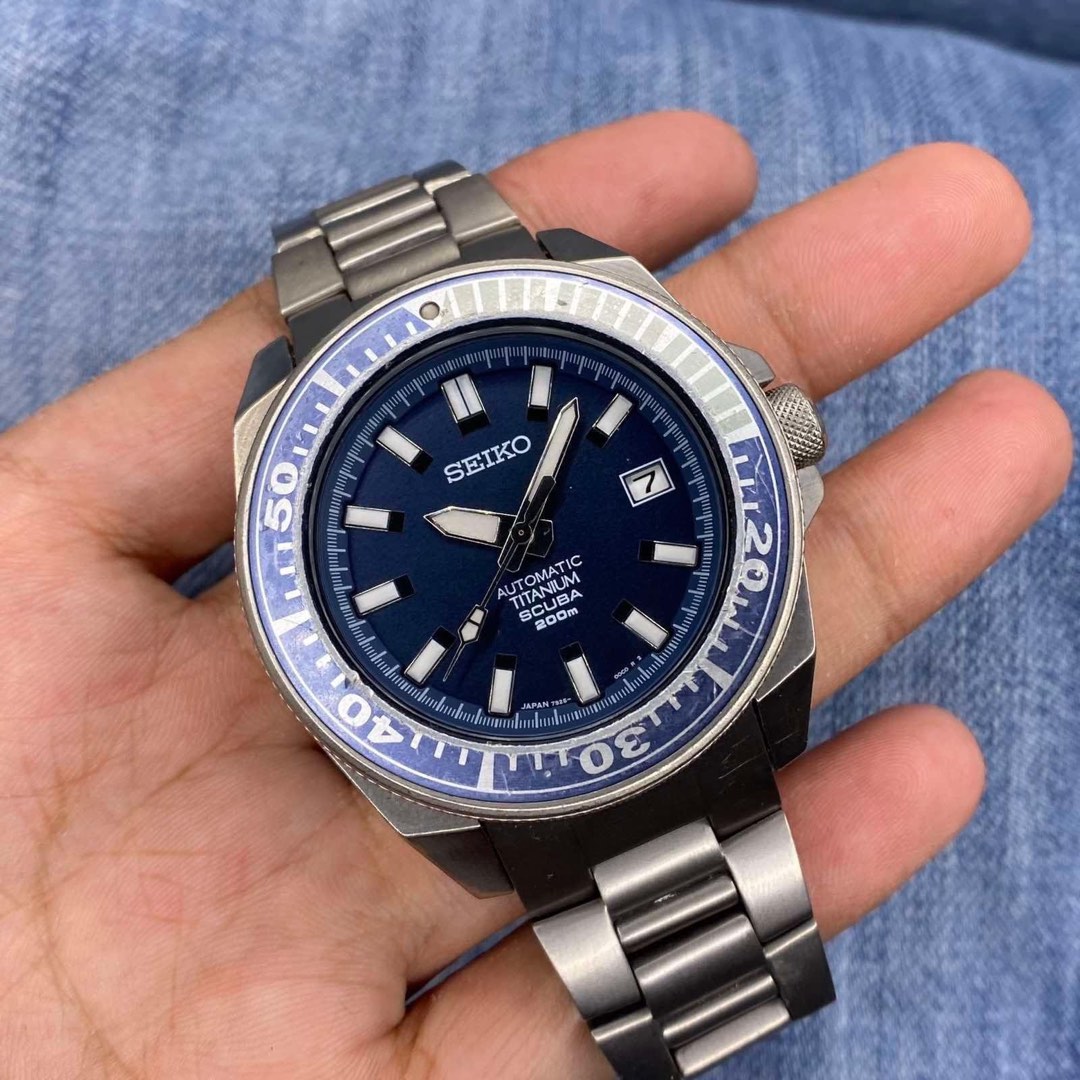 Seiko Samurai 7S25 0000 Titanium 200 Meters Scuba Diver s Watch