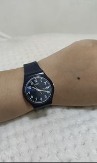 Swatch Gent SIR BLUE, silicon strap watch