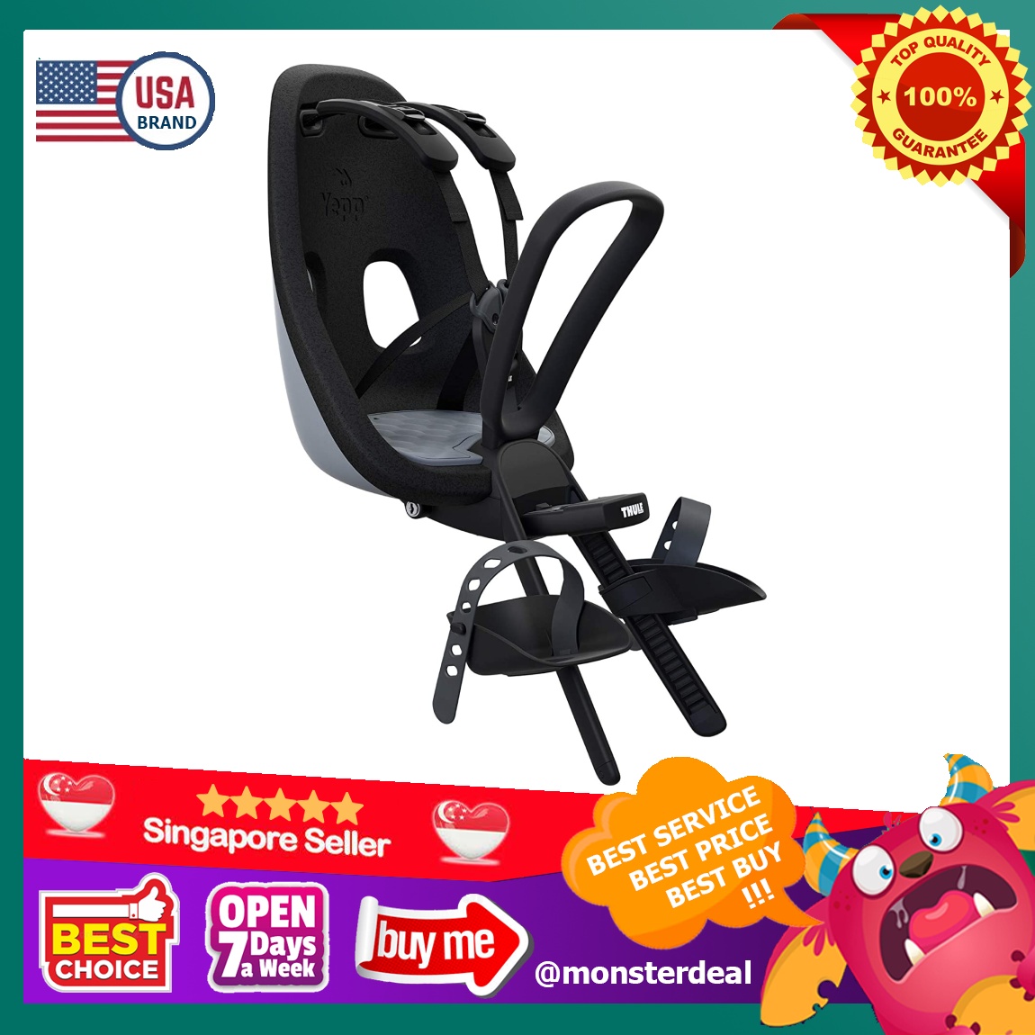 Thule Yepp Nexxt Mini Child Bike Seat front bicycle kid chair, Sports