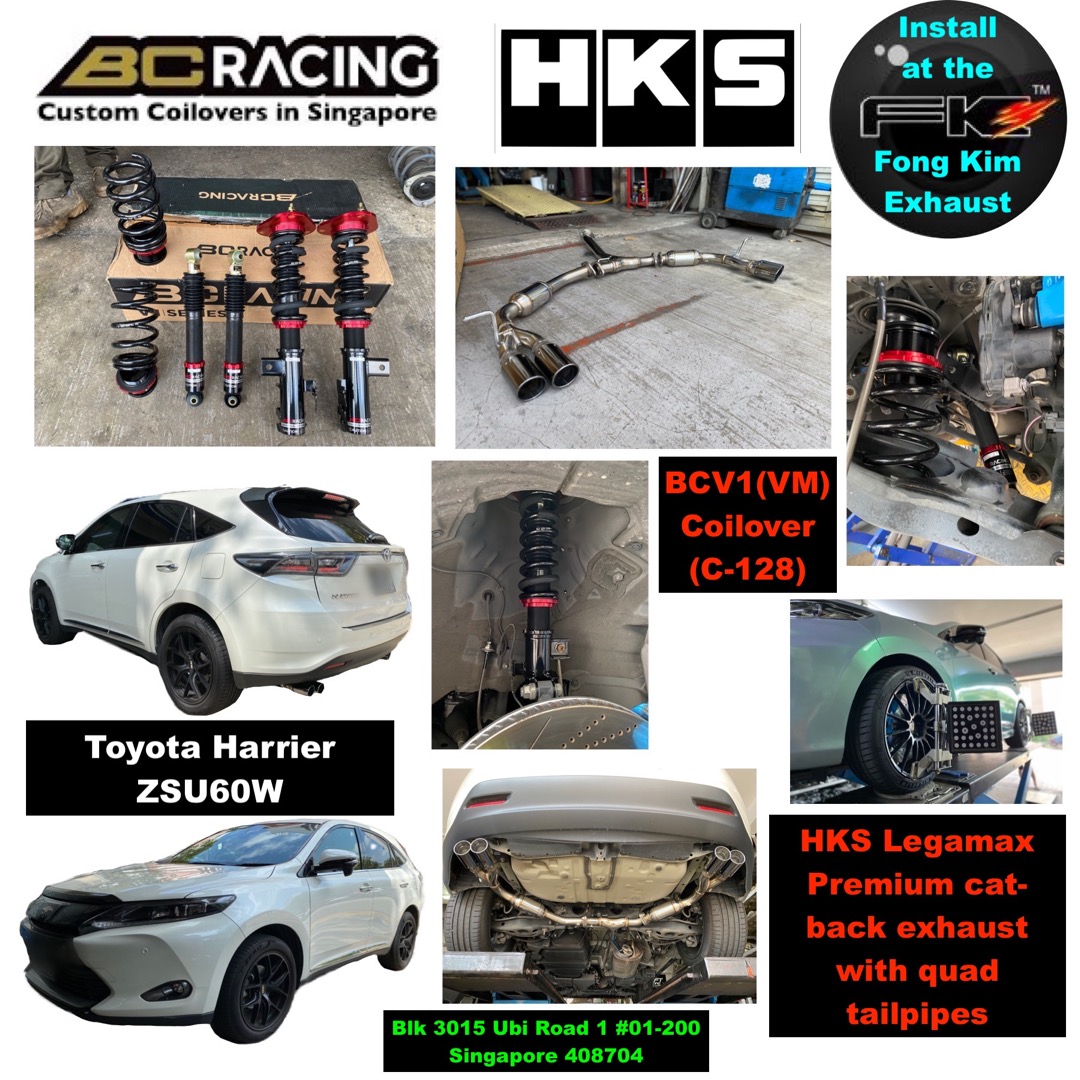 Toyota Harrier ZSU60W on BCV1 coilover & HKS exhaust, Car Accessories ...