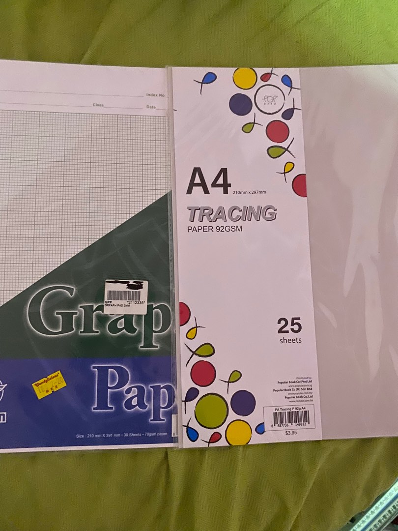 Tracing & graph paper, Hobbies & Toys, Stationery & Craft, Other Stationery & Craft on Carousell