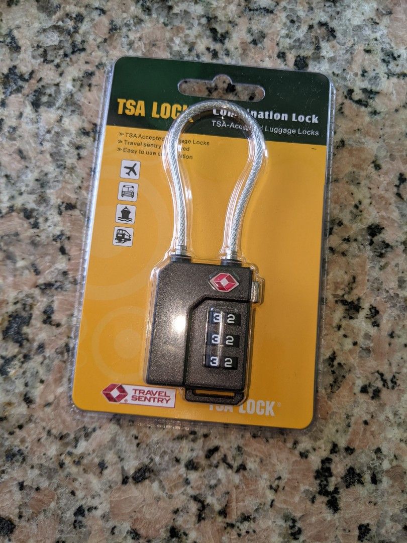 TSA combination lock for luggage and bags, USA travel sentry approved