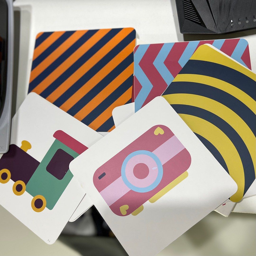 Visual Stimulus cards for infants vision development flash card, Babies