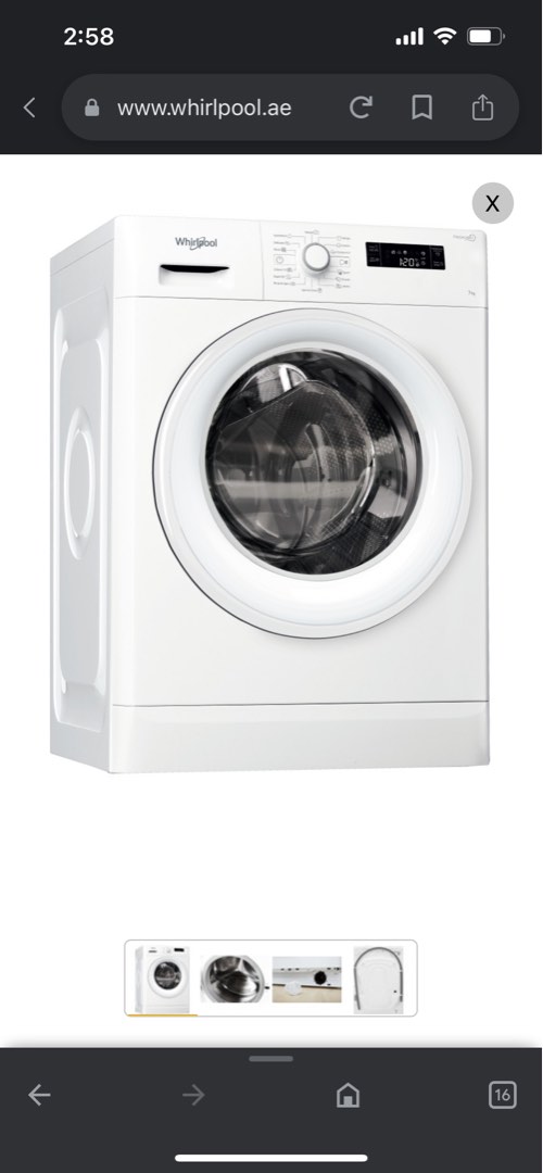 Whirlpool freestanding front loading washing machine 7kg FWF71052W